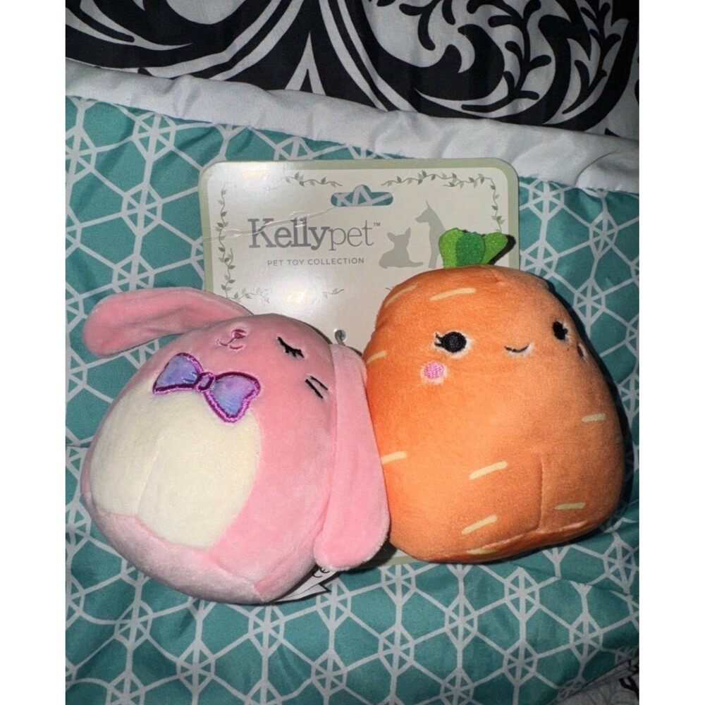 Squishmallows Easter bundle carrot and bunny dog toy set